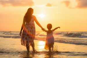 Mother and child stock image