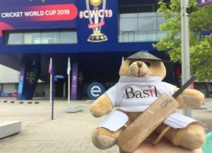 Basil Bear dressed for Cricket