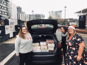 HSBC broad street hand over xmas gifts